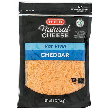 H-E-B Fat Free Cheddar Shredded Cheese