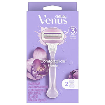 Gillette Venus ComfortGlide Freesia Women's Razor with 2 Refills