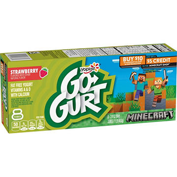 Yoplait GoGurt Low-Fat Strawberry Yogurt Tubes
