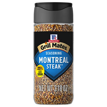 McCormick Grill Mates 25% Less Sodium Montreal Steak Seasoning
