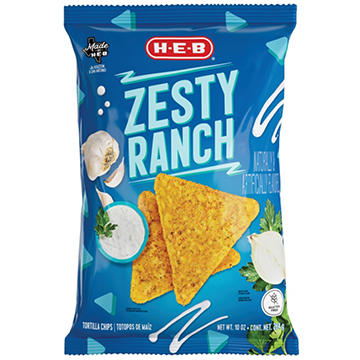 H-E-B Zesty Ranch Flavored Tortilla Chips