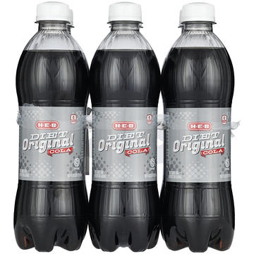 H-E-B Diet Original Cola 6 pk Bottles