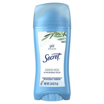 Secret 24 Hr Invisible Solid Antiperspirant Deodorant - Shower Fresh