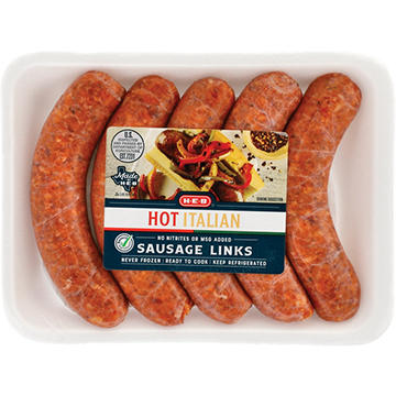 H-E-B Pork Italian Sausage Links - Hot