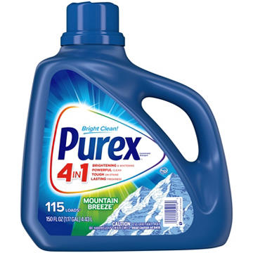 Purex Purex Liquid Laundry Detergent, 115 Loads - Fresh Mountain Breeze