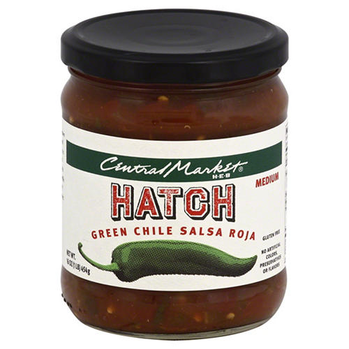 Central Market Hatch Green Chile Roja Medium Salsa, 16 oz