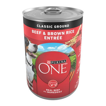 Purina ONE Classic Entree Adult Wet Dog Food - Ground Beef and Brown Rice