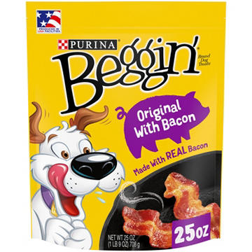 Beggin' Purina Soccer Crest Bacon Flavor Dog Treats