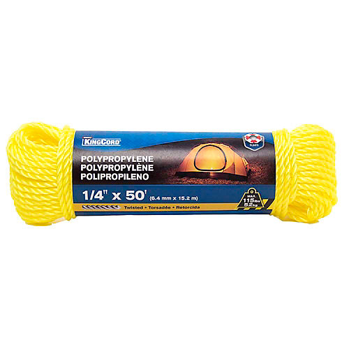 KingCord Yellow Twisted Polypropylene Rope - Shop Rope & Bungee