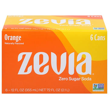 Zevia Zevia Zero Sugar Orange Soda 6 pk Cans