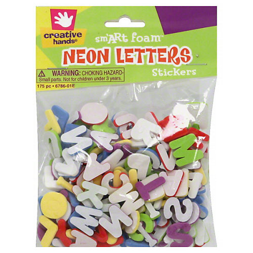 Creative Hands Sm'ARt Foam Neon Letters Stickers, 175 pc - Shop