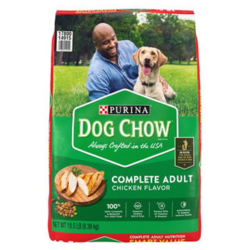 Dog Chow Purina Complete Adult Dry Dog Food Kibble - Chicken Flavor
