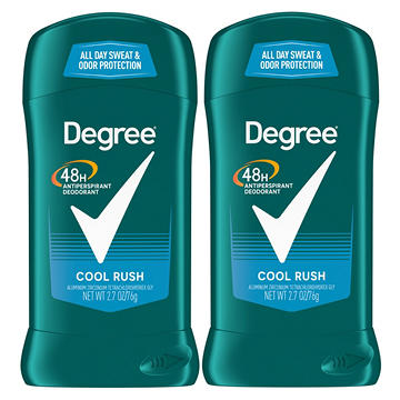 Degree Men 48 Hr Antiperspirant Solid Deodorant - Cool Rush, 2 pk 