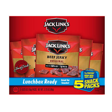Jack Link's 7g Protein Original Beef Jerky Snack Packs