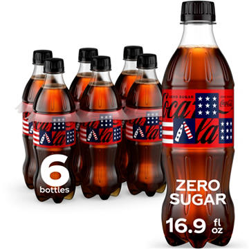 Coca-Cola Zero Sugar Soda Soft Drink 6 pk Bottles