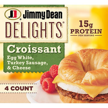 Jimmy Dean Delights Turkey Sausage, Egg White & Cheese Croissant Sandwiches