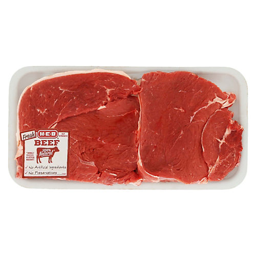 H-E-B Beef Top Sirloin Portion Steaks, USDA Select