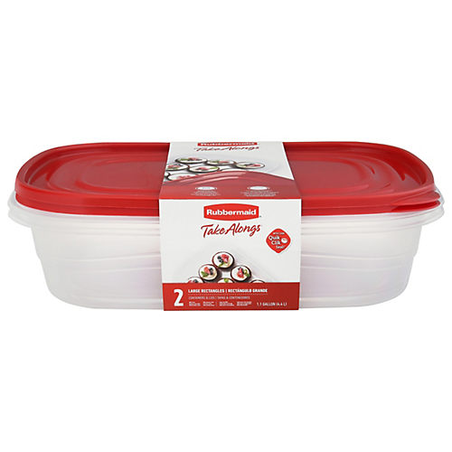 Rubbermaid Bronze TakeAlongs Large Rectangle Containers, 2-Pack