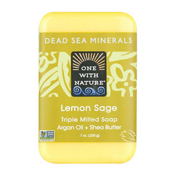 One With Nature Dead Sea Lemon Sage Mineral Soap