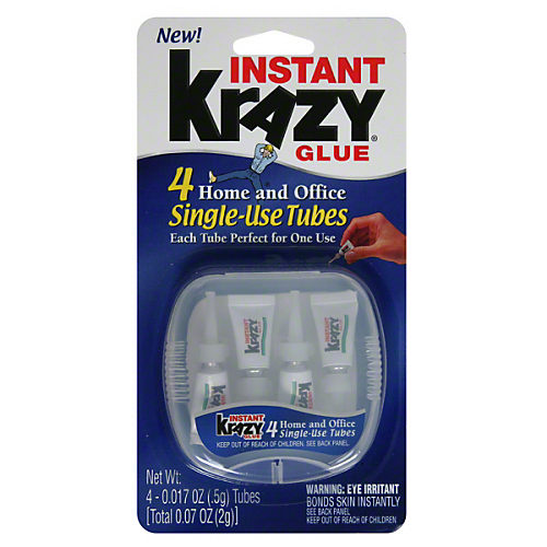 Elmer's Instant Krazy Glue Single-use Tubes For Home And Office 4 CT