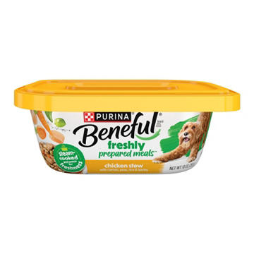 Beneful Purina Wet Dog Food Freshly Prepared Meals - Chicken Stew with Rice, Carrots, Peas, and Barley