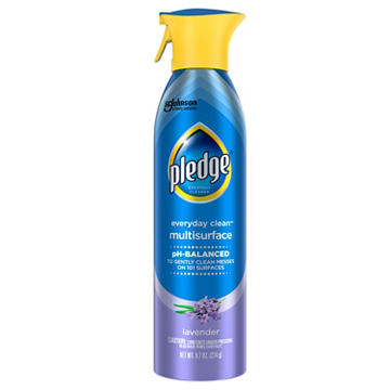 Pledge Pledge pH-Balanced Multisurface Cleaner & Dusting Spray, Lavender Scent, 9.7oz