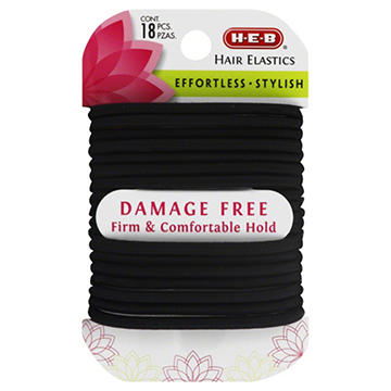 H-E-B Damage Free Black Hair Elastics