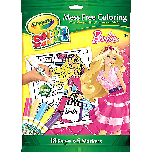 Crayola Color Wonder, Barbie Coloring Book Pages & Markers, Mess Free  Coloring Kit, Barbie Gift for Kids, Ages 3, 4, 5, 6