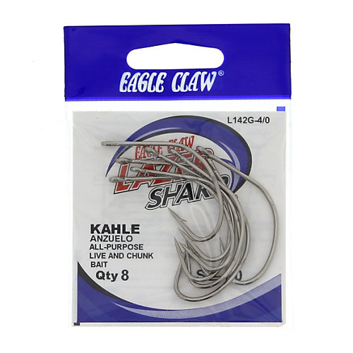 Eagle Claw Lazer Sharp L142G Kahle Hook Size 4/0 - Shop Fishing at