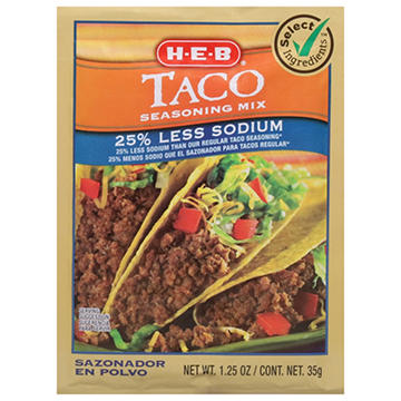 H-E-B Taco Seasoning Mix - 25% Less Sodium