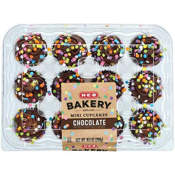 H-E-B Bakery Mini Cupcakes - Chocolate
