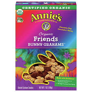 Annie's Homegrown Friends Honey Chocolate & Chocolate Chip Bunny Graham Snacks