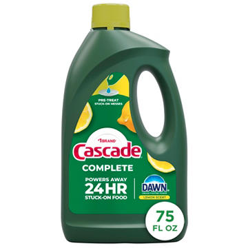 Cascade Complete Dishwasher Detergent Liquid Gel, Citrus Scent
