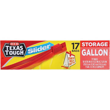 H-E-B Texas Tough Slider Gallon Storage Bags