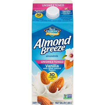 Blue Diamond Almond Breeze Vanilla Unsweetened Almond Milk