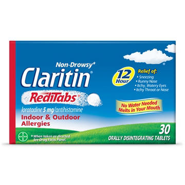 Claritin 12-Hour Non-Drowsy 5 mg Loratadine Antihistamine Allergy RediTabs