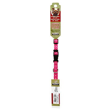 Coastal Pet Products 8-12" Pink Polka Dot Adjustable X-Small Dog Collar