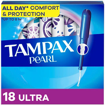 Tampax Pearl Tampons Ultra Absorbency, Unscented