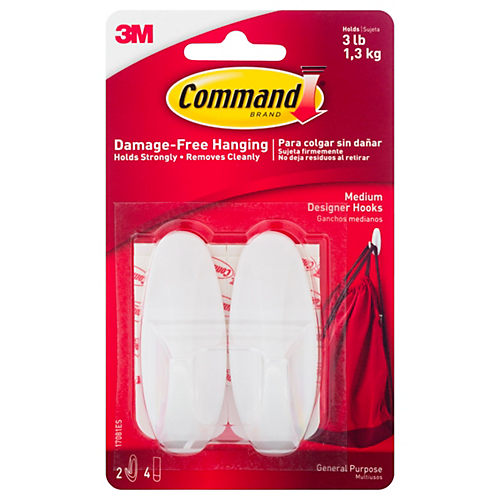 Command 3M General Purpose Utility Hook - Shop Hooks & Picture Hangers at  H-E-B