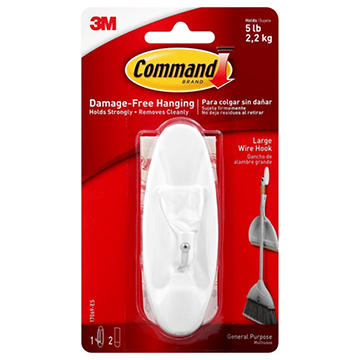 Command Large Wire Hook - White