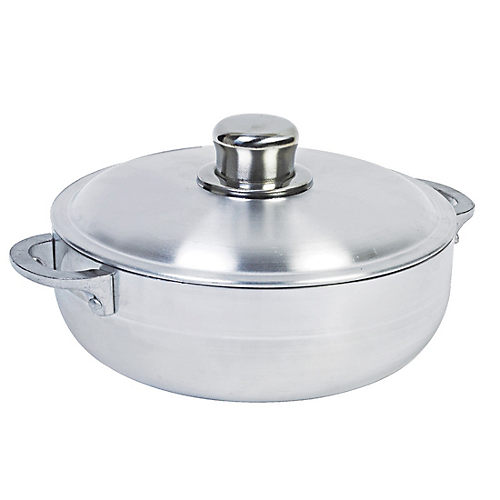 EMG IMU60008 8 qt. Imusa Aluminum Stock Pot with Lid, Silver, 1