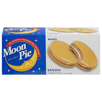MoonPie Mini MoonPies Marshmallow Sandwich Cookies - Banana