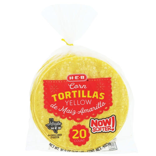 H-E-B Yellow Corn Tortillas, 20 ct