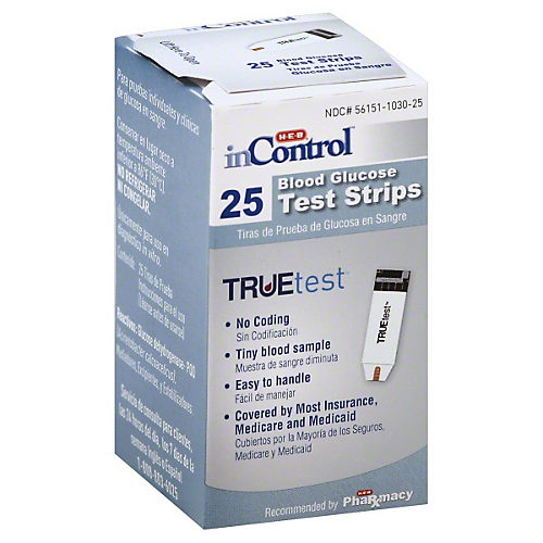 heb incontrol true metrix test strips