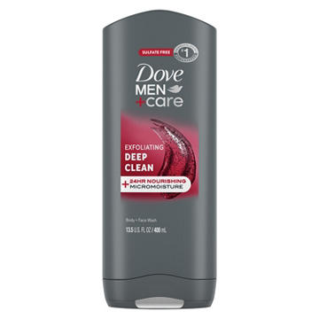 Dove Men+Care Body and Face Wash Exfoliating Deep Clean