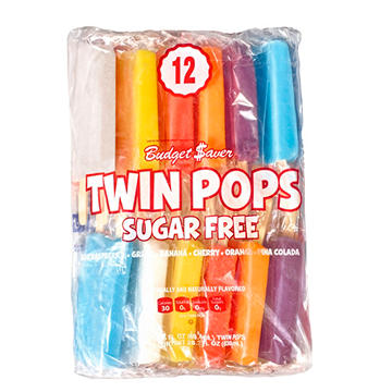Budget Saver Sugar Free Assorted Flavors Twin Pops