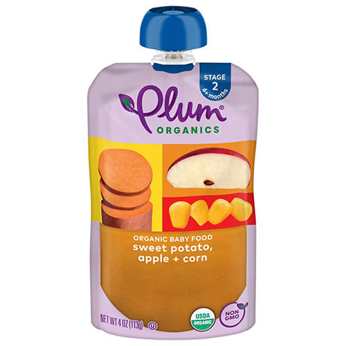 Plum Organics Baby Food Pouch Sweet Potato, Apple Corn Shop