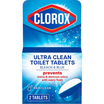 Clorox Ultra Clean Toilet Tablets Bleach & Blue - Rain Clean Scent