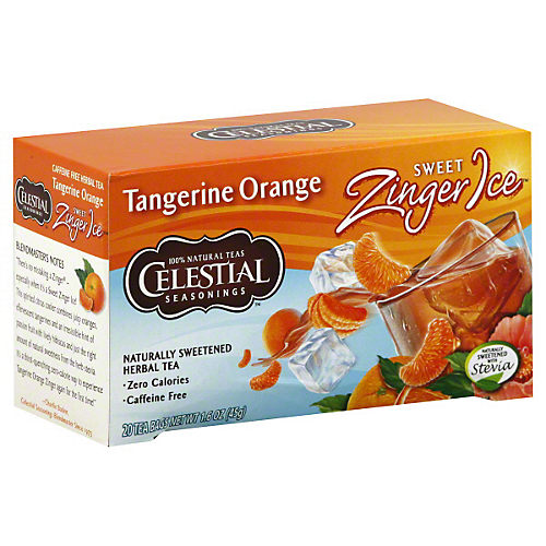 Celestial Seasonings Tangerine Orange Zinger Herbal Tea Bags, 20 count, 1.7  oz