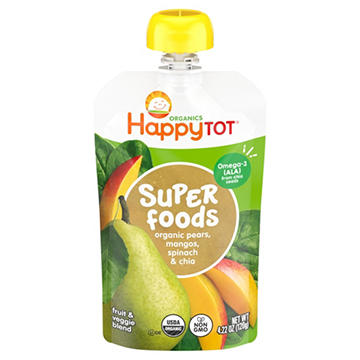 Happy Tot Organics Superfoods Stage 4 Pear Mango Spinach & Chia